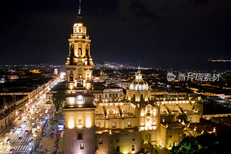 Morelia, Cathedral, Michoacan，墨西哥